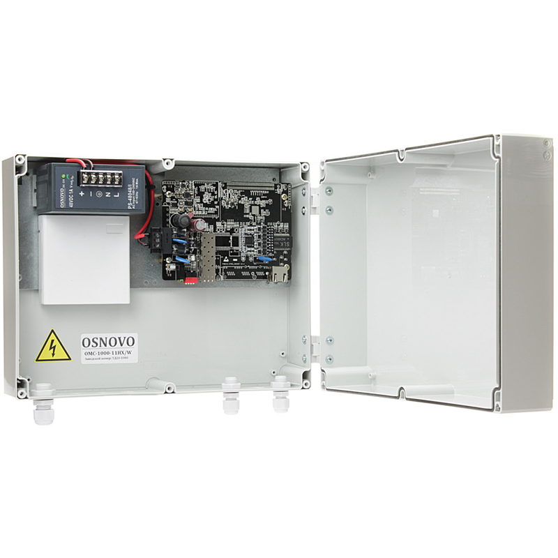 Медиаконвертер OSNOVO OMC-1000-11HX/W Уличный медиаконвертер Gigabit Ethernet с поддержкой PoE. Порт