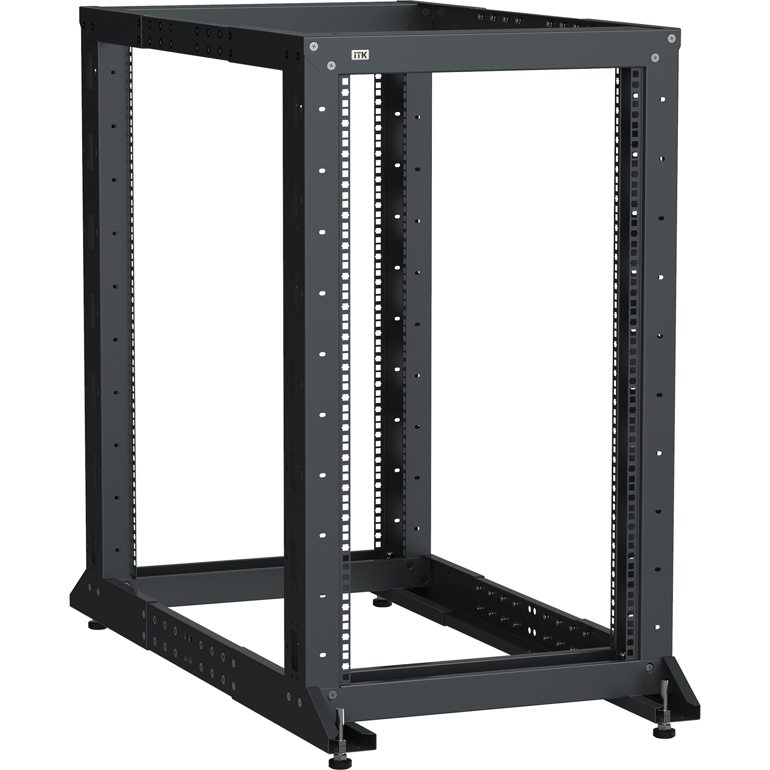 ITK LINEA F Стойка 2-рамная 20U 600х600-1000мм черная/ ITK Linea F 20U (LF05-20U61-2GM)