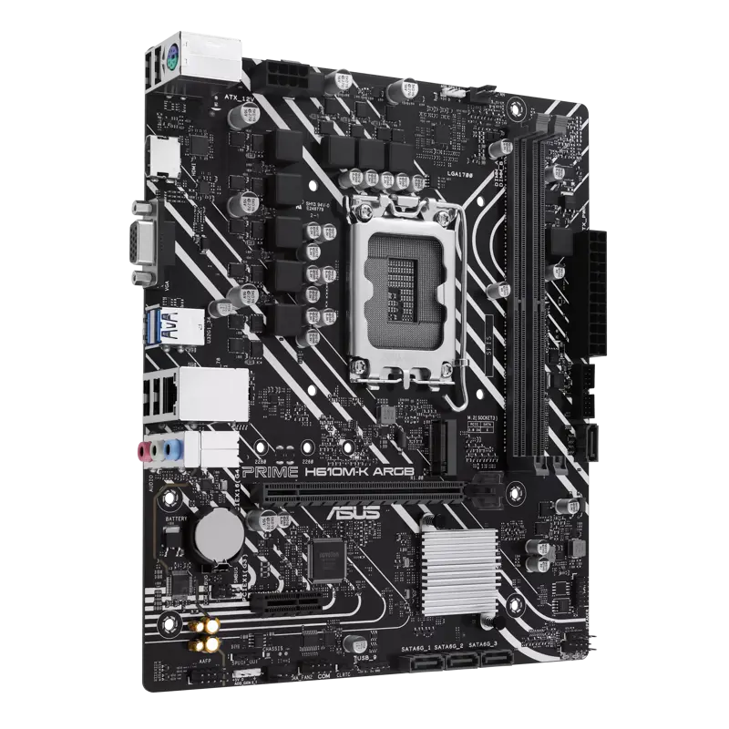 Материнская плата ASUS PRIME H610M-K ARGB, LGA1700, Intel H610, 2xDDR5, 4xSATA, 1xM.2, 1xPCIe 4.0 x1