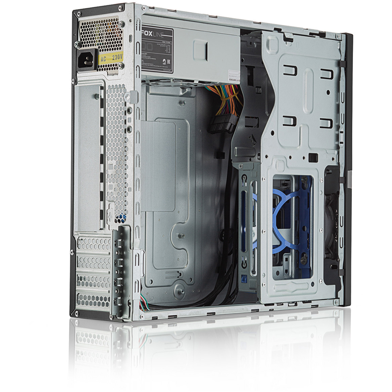 Корпус с блоком питания Foxline mATX Desktop 300W FL-211 mATX case, black, w/PSU TFX 300W, w/2xUSB2.