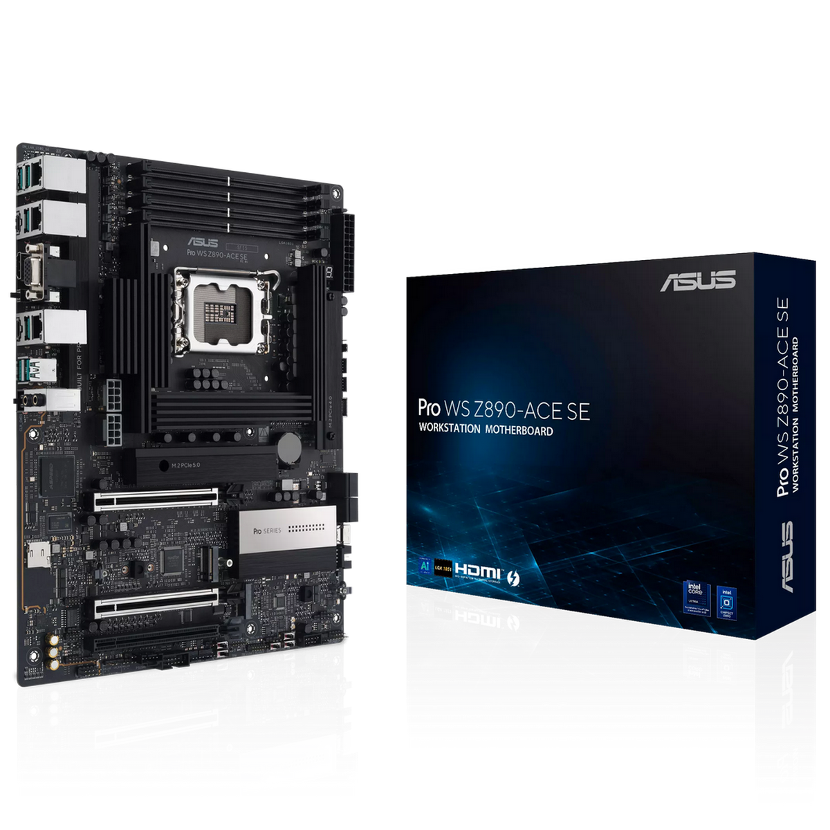 Материнская плата ASUS PRO WS Z890-ACE SE LGA1851 ATX 4хDDR5 3xPCIEx16 4xM.2 Thunderbolt USB-C HDMI 