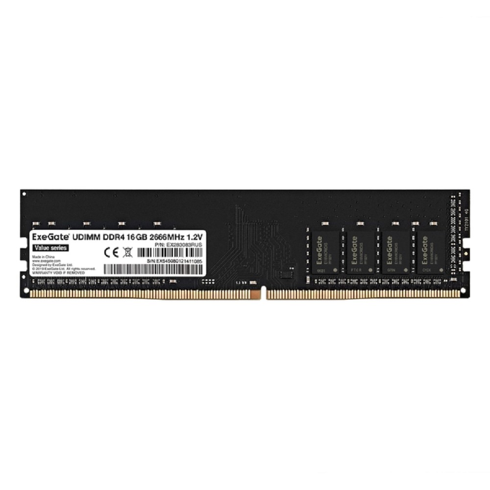 Модуль памяти ExeGate Value DIMM DDR4 16GB <PC4-21300> 2666MHz CL19