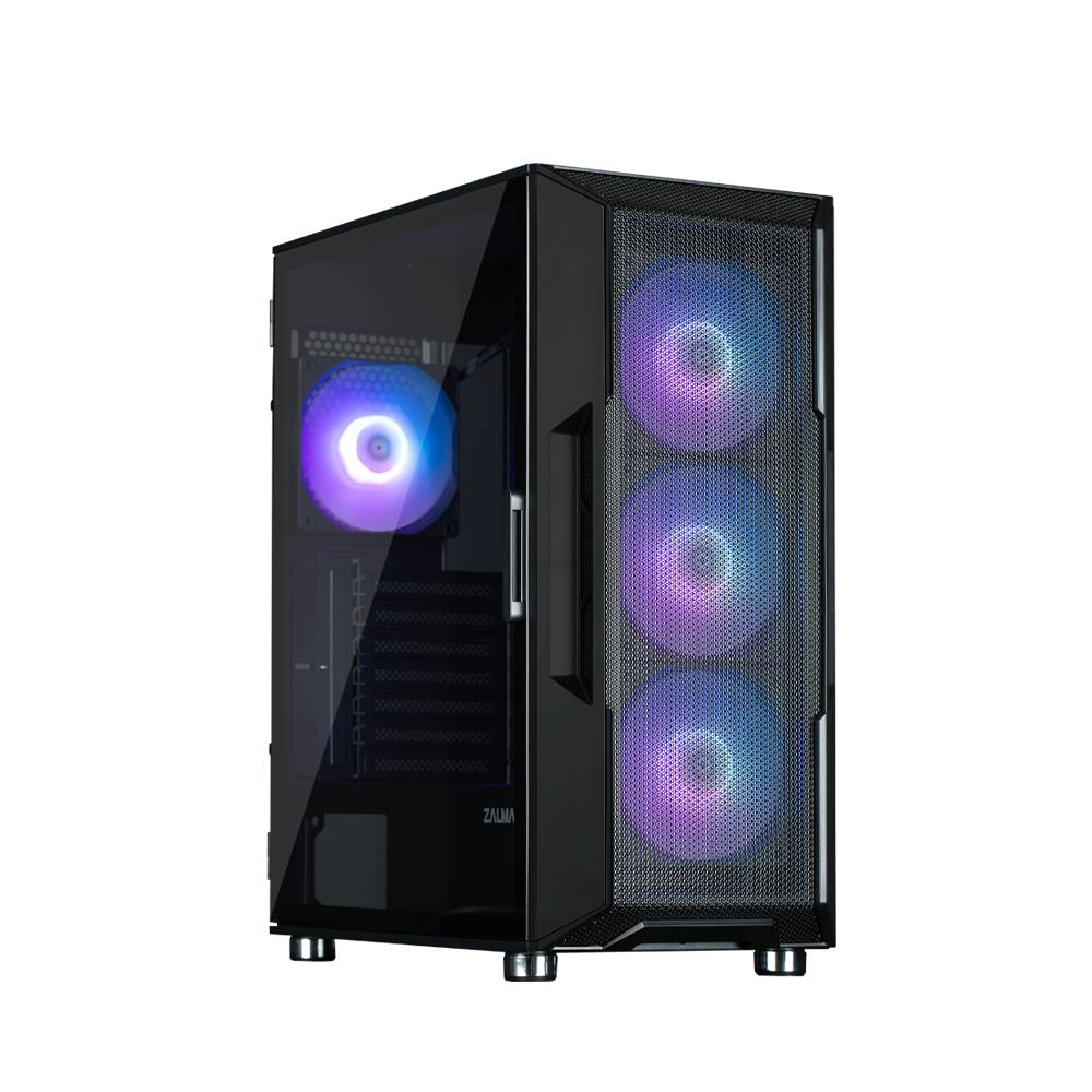 Корпус ZALMAN I3 NEO ARGB BLACK, ATX, BLACK, FRONT MESH, WINDOW, 2x3.5", 3x2.5", 1xUSB2.0, 2xUSB3.0,