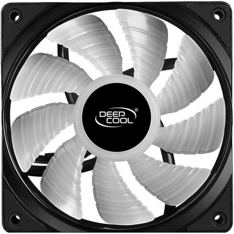 Вентилятор для корпуса Deepcool RF 120 RGB 120х120x25 черный 4-pin 27дБ (DP-FRGB-RF120-1C) Ret