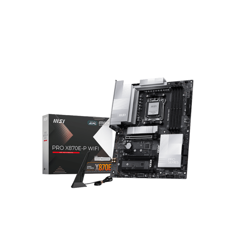 Материнская плата MSI PRO X870E-P WIFI Socket AM5 AMD X870E 4xDDR5 ATX AC`97 8ch(7.1) 5Gigabit RAID+