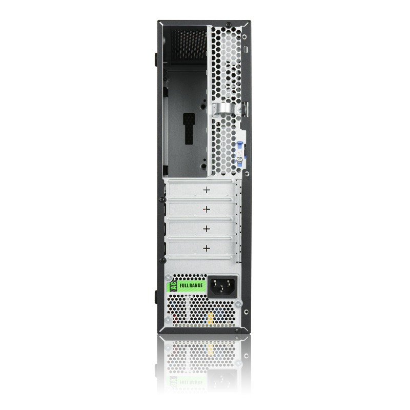 Корпус с блоком питания Foxline FL-1004-TFX230B-85 mATX case, black, w/PSU TFX 230W 85+ bronze, w/2x