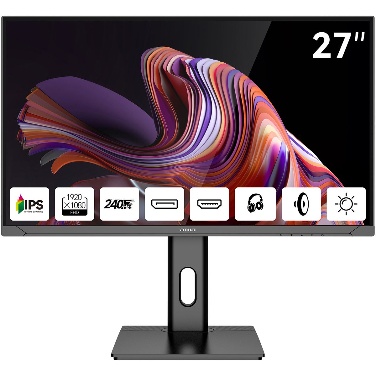 Монитор 27" AIWA MD2711  IPS, 1920x1080, 240Hz, 1ms, 300сd/m, 1000:1, HDR | 2xHDMI(2.0), 2xDP(1