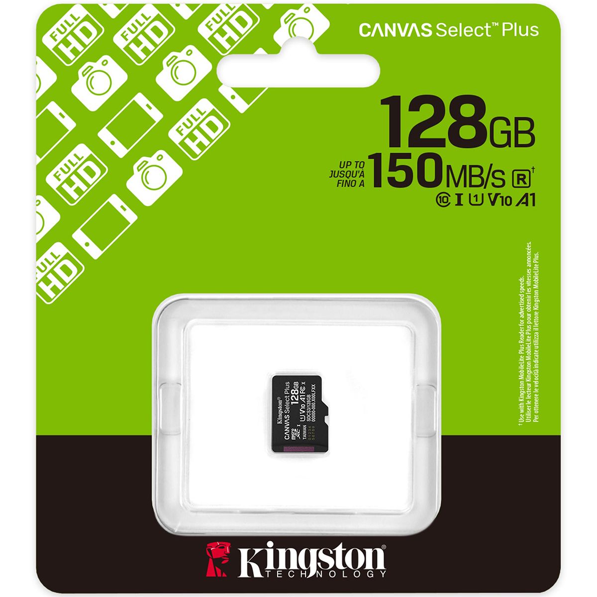 Флеш карта microSDXC 128GB Kingston SDCS2/128GBSP Canvas Select Plus w/o adapter