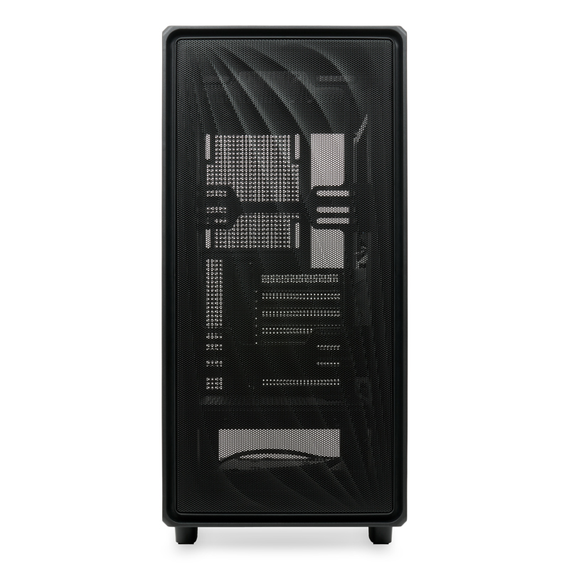 Корпус HSPD M510, Mesh Mid Tower, Black, TG, 0.5 SPCC, no fans ATX, mATX, mITX 180/280/160mm 1x2.5",