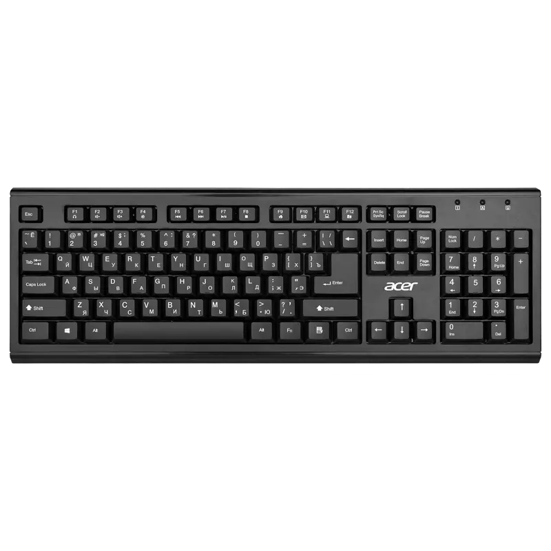 Клавиатура + мышь Acer OKR120 клав:черный мышь:черный USB беспроводная Multimedia (ZL.KBDEE.007)