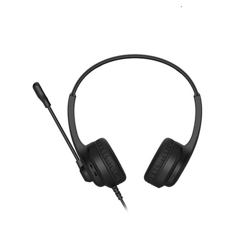 Наушники с микрофоном A4Tech HU-8 черный 2м накладные USB оголовье