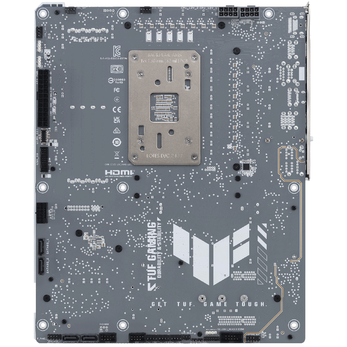 Материнская плата ASUS TUF GAMING B850-BTF WIFI W, AM5, B850, 4*DDR5, 4*SATA, 3*M.2, 7*USB 3.2, 2*US