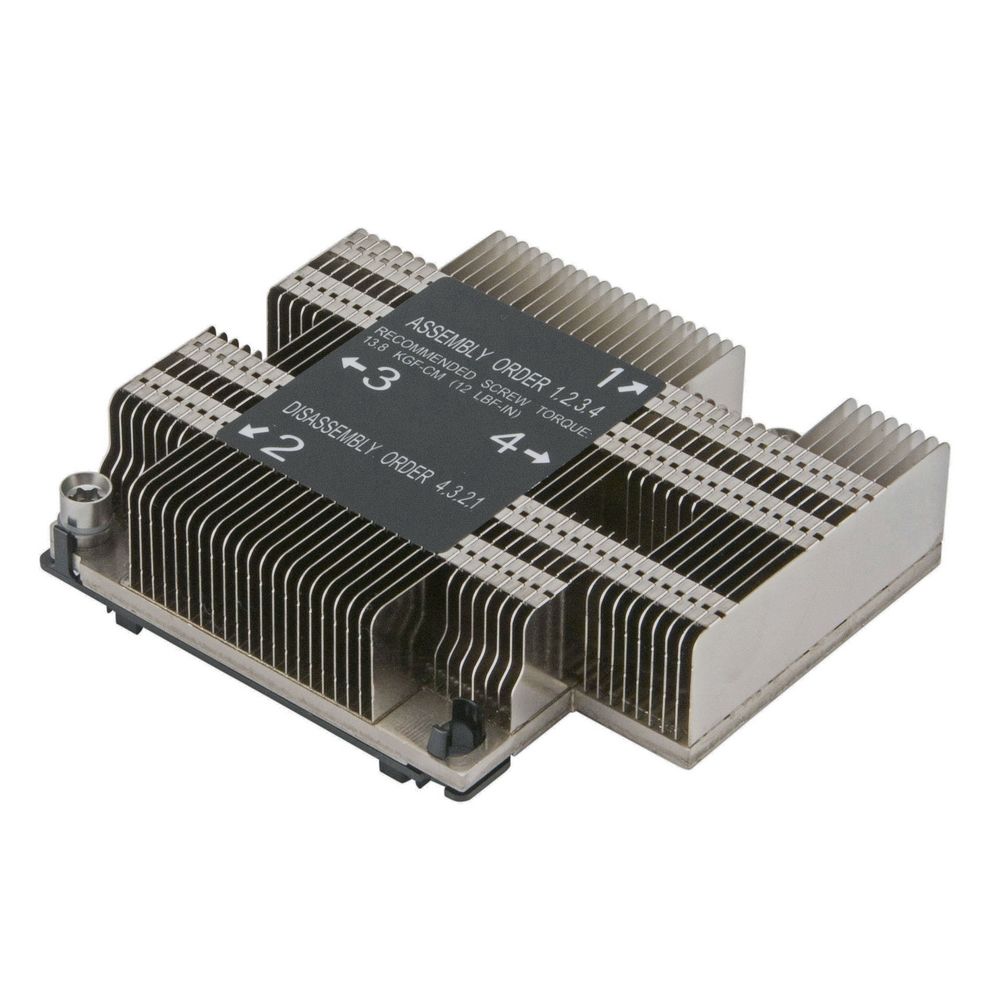 Пассивный кулер SuperMicro SNK-P0067 PD SNK-P0067PD в корпус 1U и в сокет LGA3647-0, рассеивает до 140Вт тепла