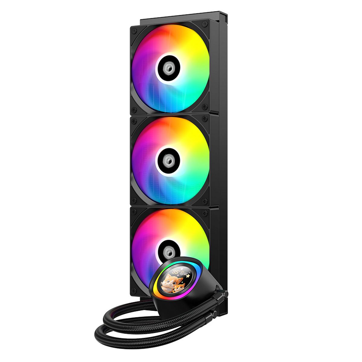 Система водяного охлаждения ID-Cooling FX360 LCD ARGB Soc-AM5/AM4/1200/1700/1851 черный 4-pin 27.2dB
