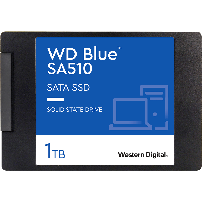 Твердотельный диск 250GB WD Blue, 2.5", SATA III, [R/W - 555/440 MB/s] 3D-NAND TLC