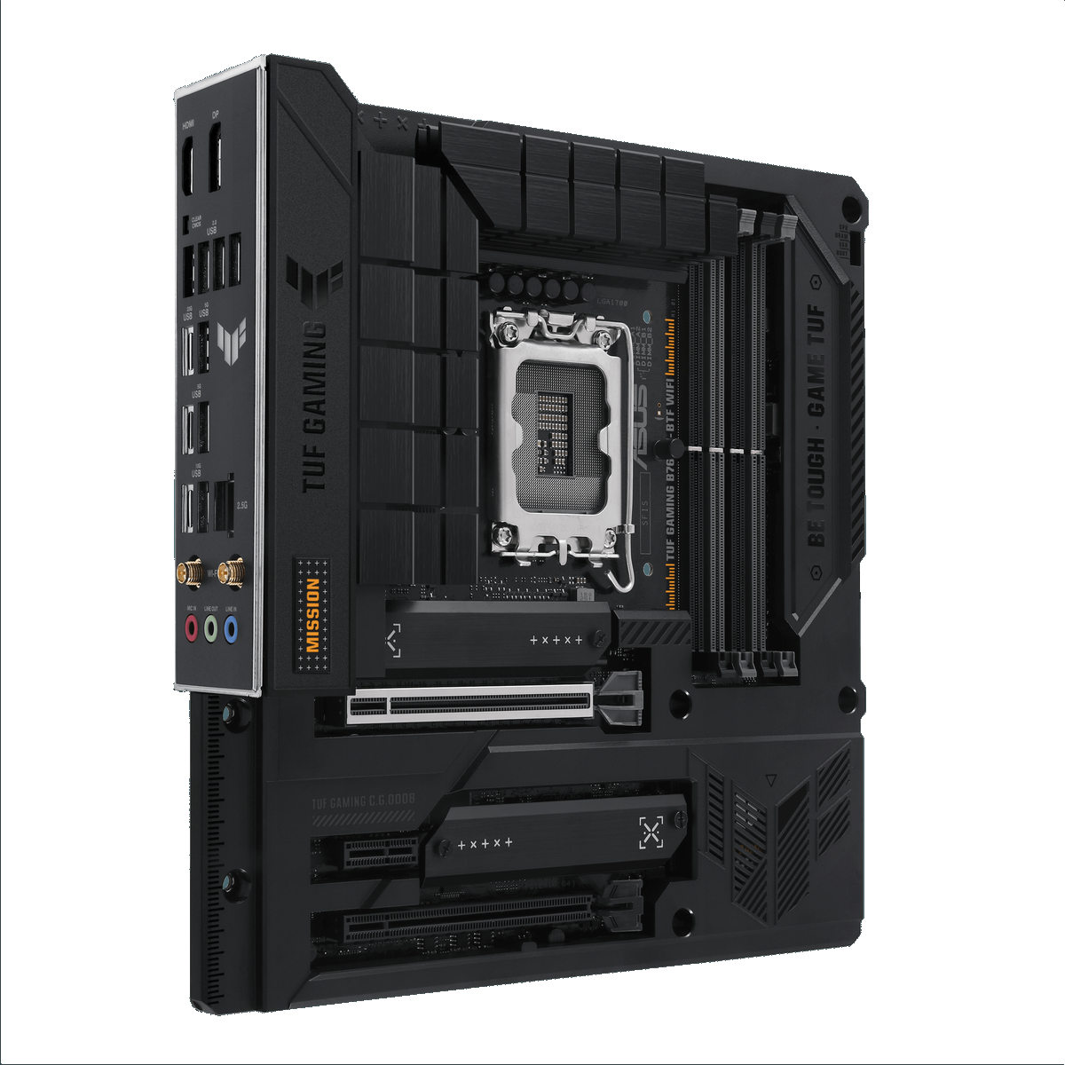 Материнская плата ASUS TUF GAMING B760M-BTF WIFI LGA1700 mATX 4xDDR5 2хPCIEx16 PCIEx1 2xM.2 3xUSB-C 
