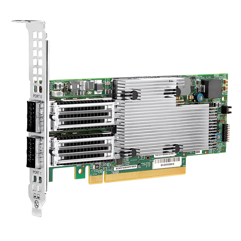 Сетевой адаптер Broadcom NetXtreme P2100G (BCM957508-P2100G) 2x100GbE (100/50/25/10GbE), PCIe 4.0 x1