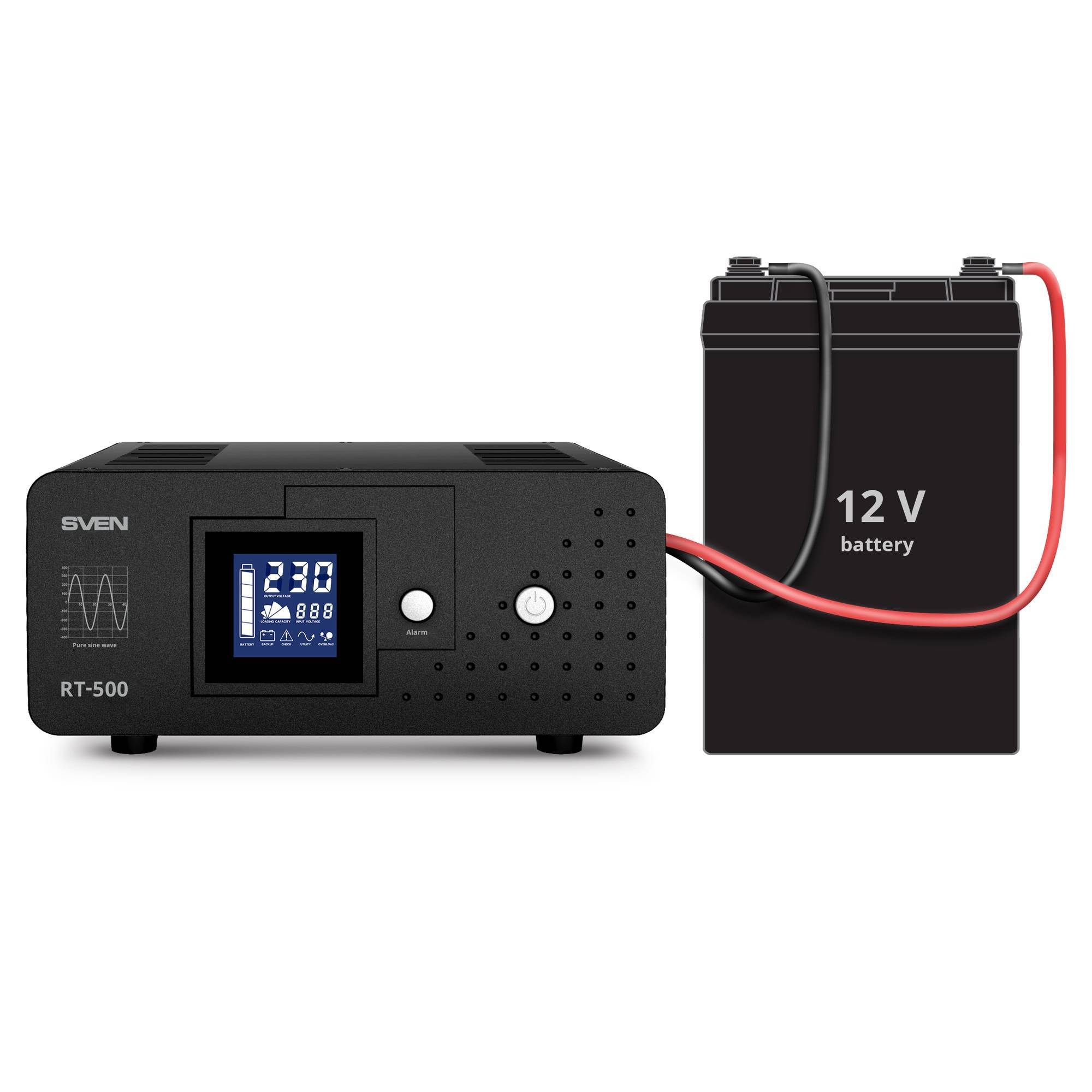 ИБП SVEN RT-500 Line-interactive 500VA/300W (SV-013097)