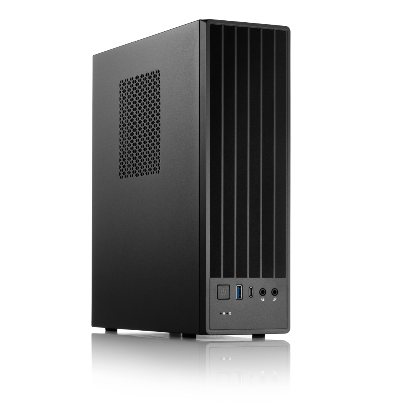 Корпус Foxline mATX Desktop 400W FL-461 mATX case, black, w/PSU FLEX 400W, w/1xUSB3.0+1xType-C (USB2