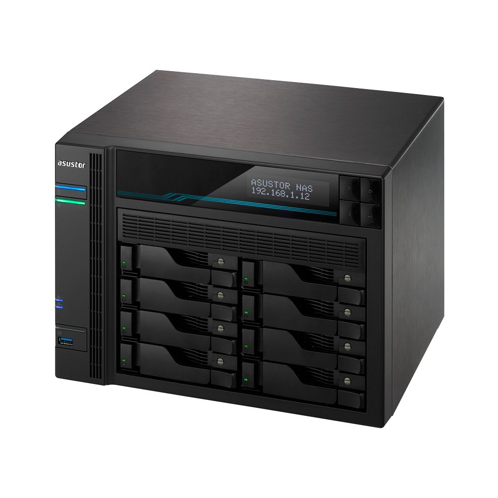 сетевое хранилище ASUSTOR AS6508T 8-Bay NAS/Media player/Intel Atom C3538 2,1GHz(Quad-Core), 8GB SO-