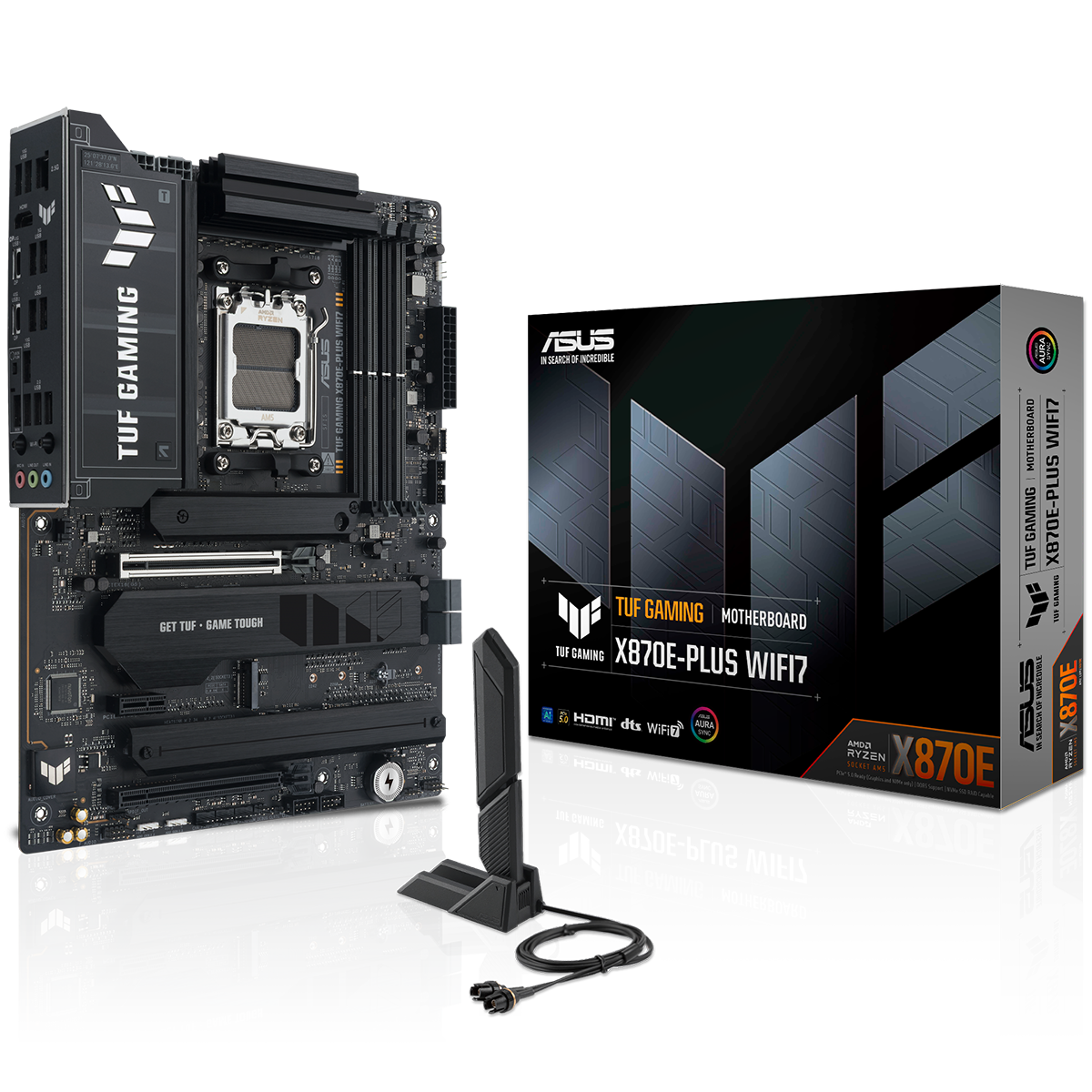 Материнская плата Asus TUF GAMING X870E-PLUS WIFI7 Socket AM5 AMD X870E 4xDDR5 ATX AC`97 8ch(7.1) 2.