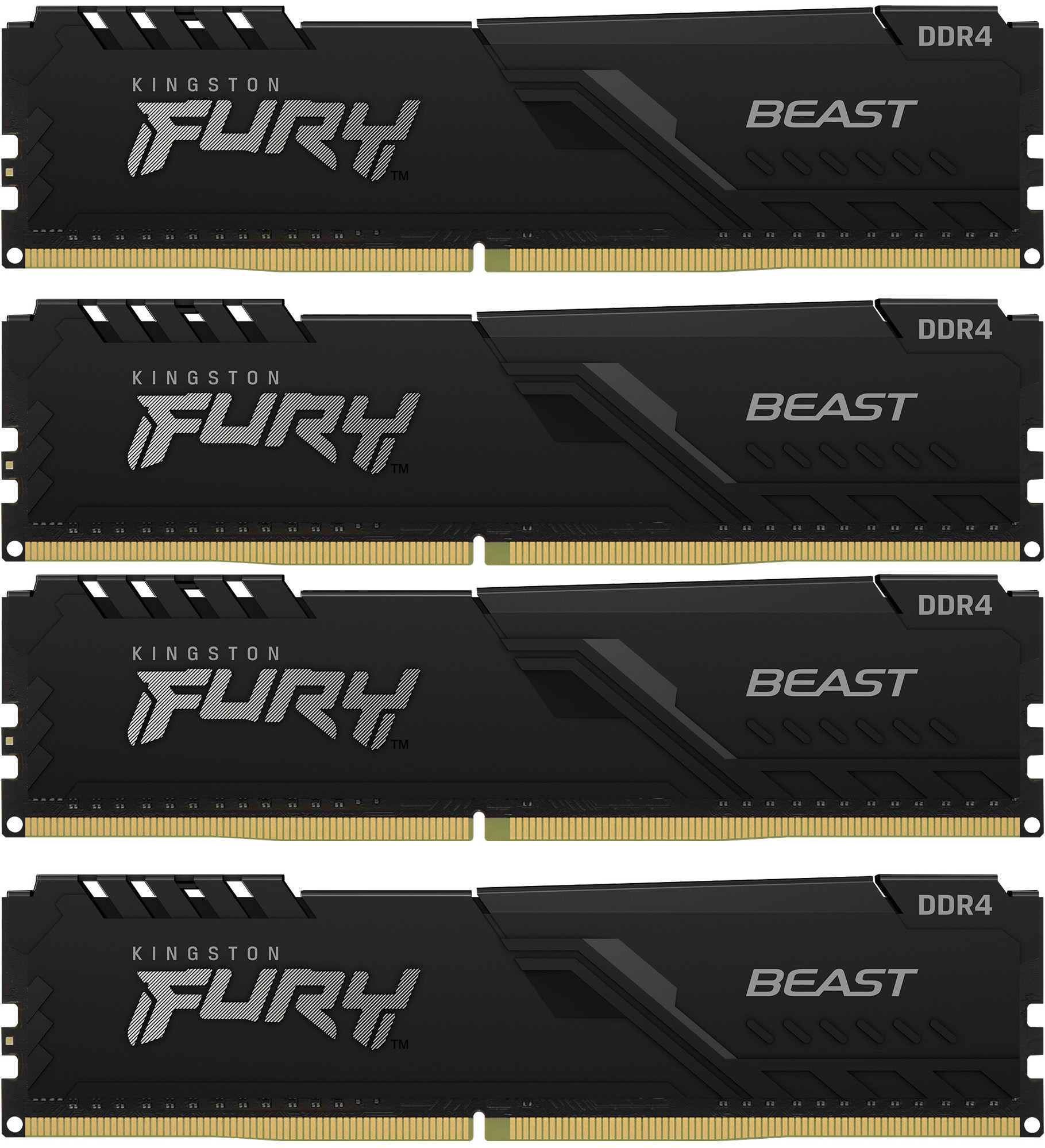 Память DDR4 4x8GB 3600MHz Kingston KF436C17BBK4/32 Fury Beast Black RTL Gaming PC4-28800 CL17 DIMM 2