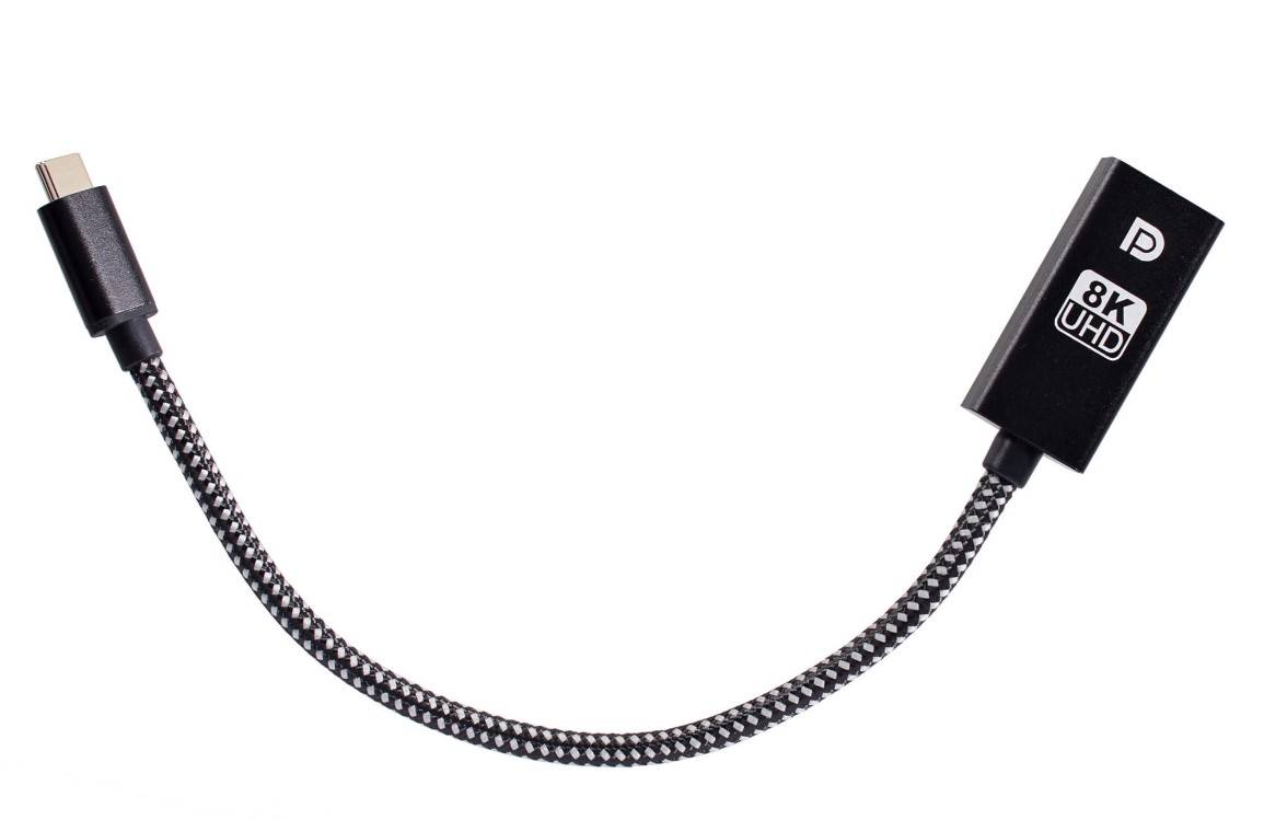 Кабель-адаптер USB3.1 Type-Cm --> DP A(f) 8K@60Hz, 0.2m, медь,Telecom <TCC026>