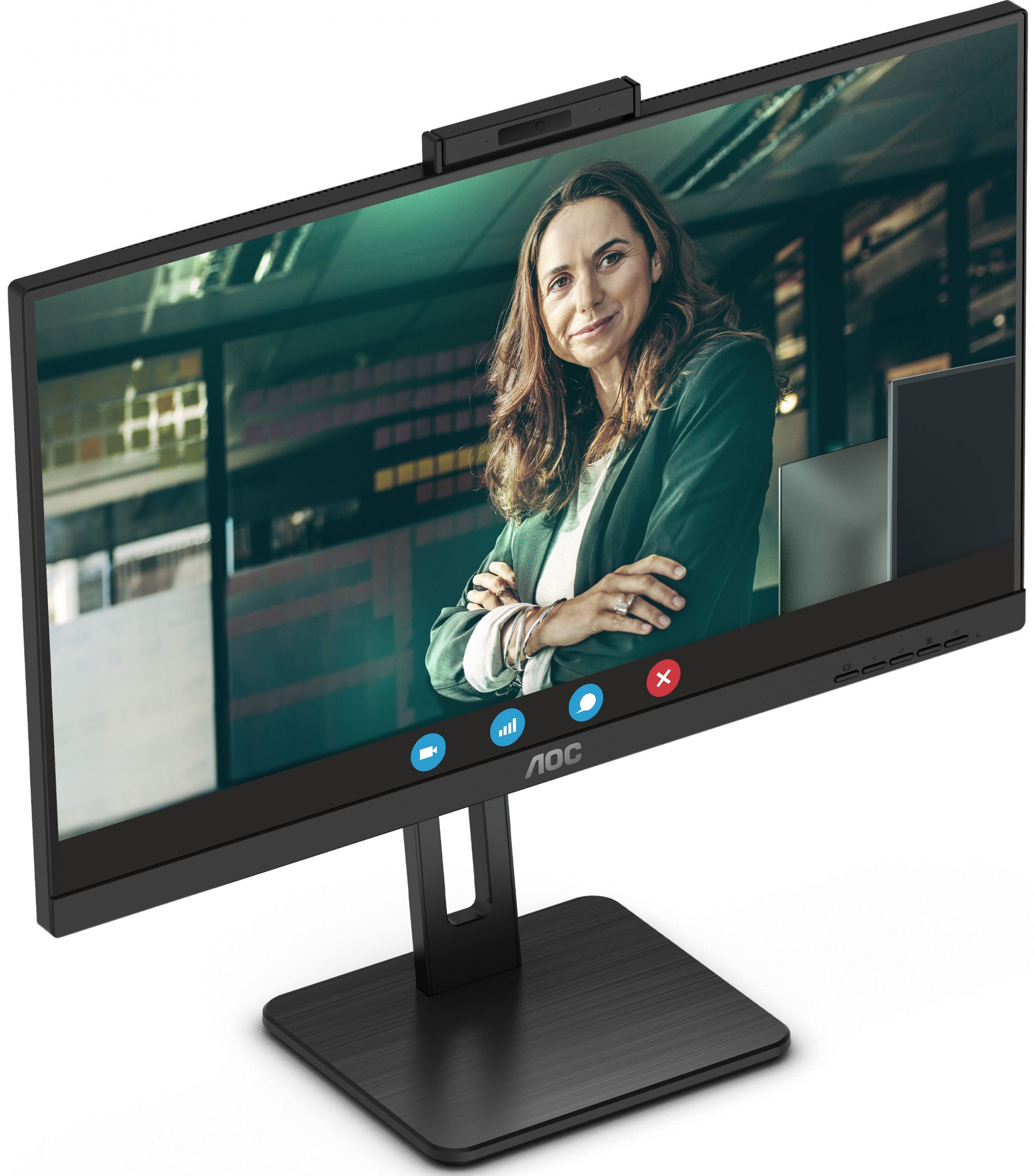 Монитор AOC 27" Pro Q27P3QW черный IPS LED 16:9 HDMI M/M Cam матовая HAS Piv 1000:1 350cd 178гр/178г