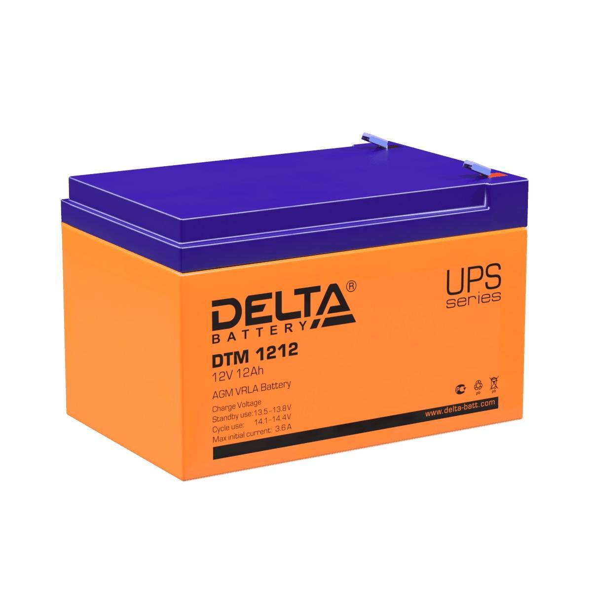 Батарея ИБП Delta DTM 1212 Delta Аккумуляторная батарея для ИБП DTM 1212 (12V/12Ah)