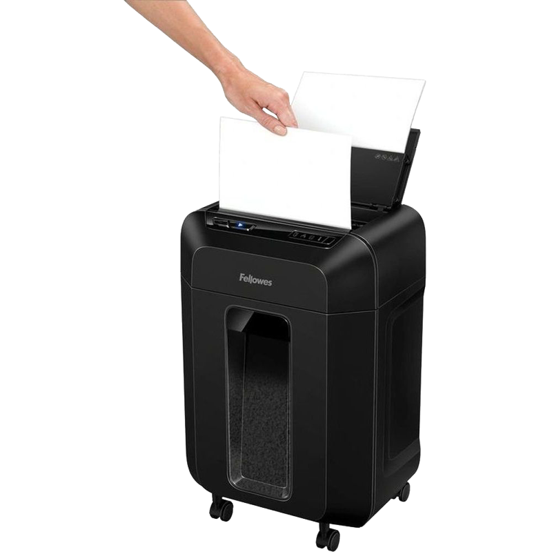 Шредер Fellowes AutoMax 80М черный с автоподачей (секр.P-4) фрагменты 80лист. 17лтр. скрепки скобы п