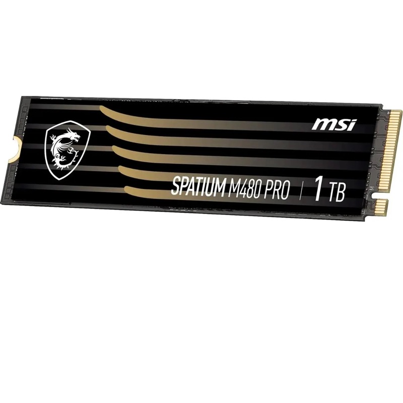 Накопитель SSD MSI SPATIUM M480 PRO, 1000Gb, M.2 2280, PCIe 4.0 x4, NVMe, R/W 7400/6000