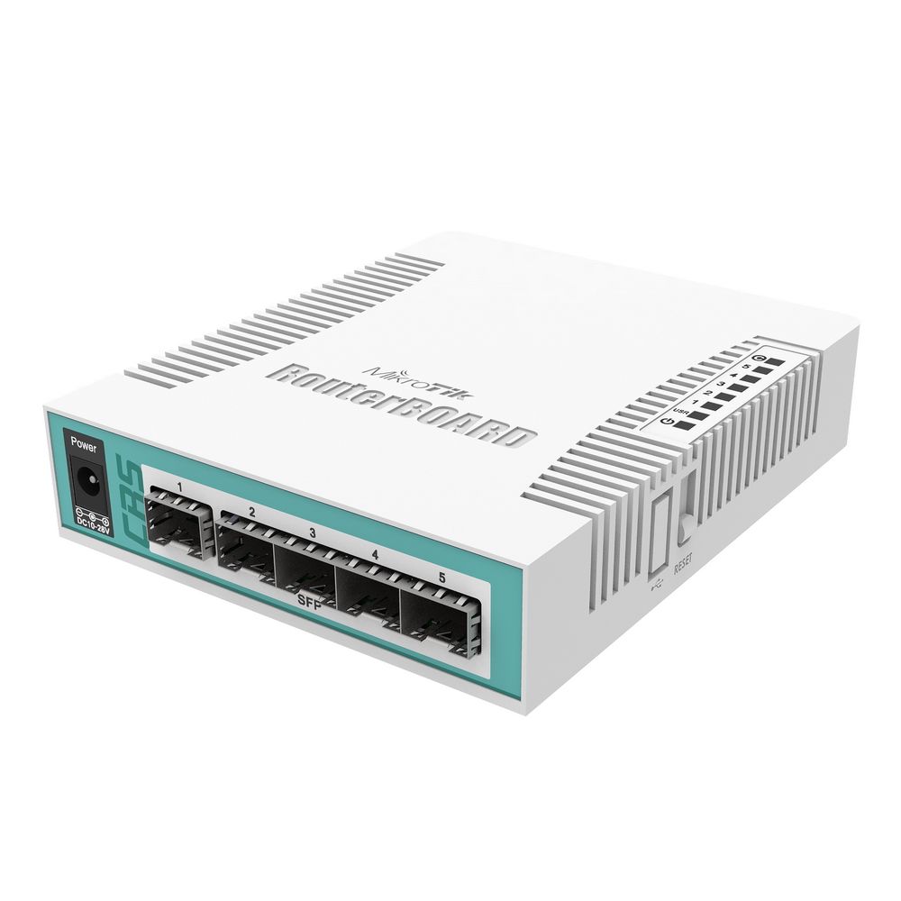 Коммутатор MikroTik CRS106-1C-5S (L2) 1xКомбо(1000BASE-T/SFP) 5SFP управляемый
