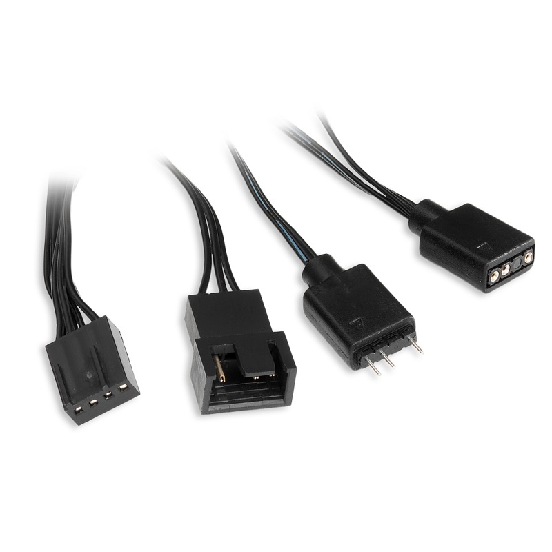 Кулер HSPD FN001 Black (140x140x25mm, 4-pin PWM, ARGB, 58.7CFM, 35dBA, 1500RPM, Black)