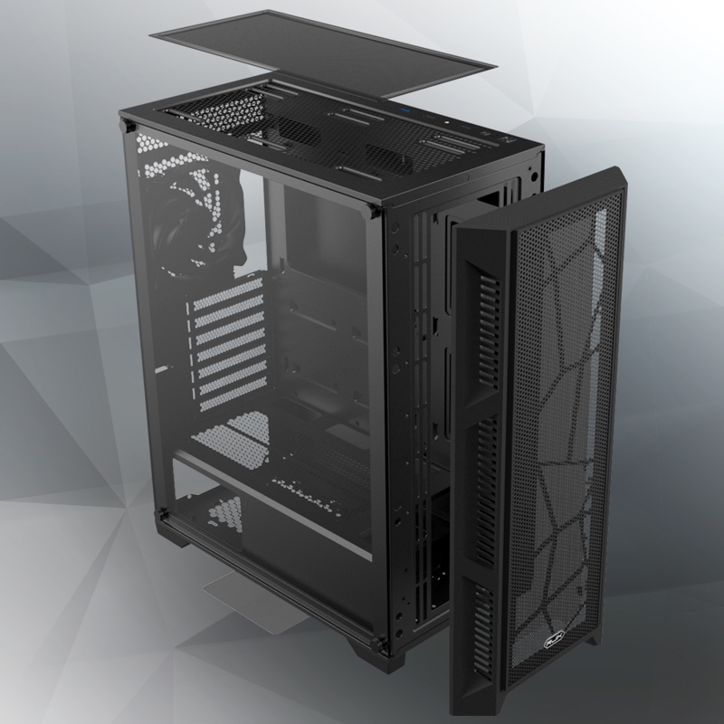 Корпус Raijintek ARCADIA III-ST, Midi-Tower, 1x120mm, 1xUSB-A 3.0 + 2xUSB 2.0, ATX, mATX, mITX Black