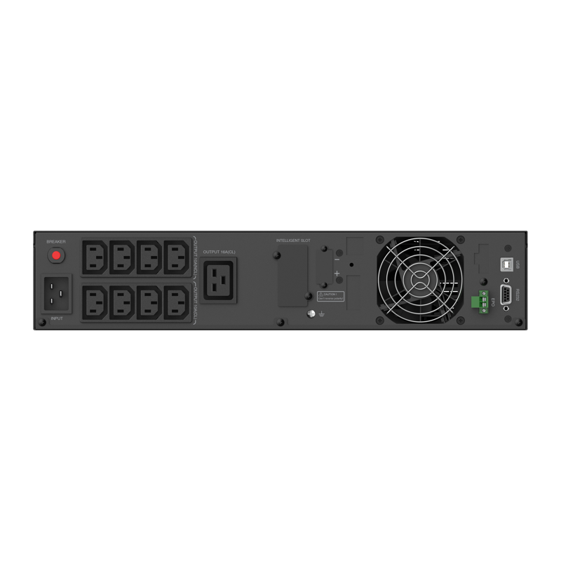 ИБП CBR [PLS-3KRT-8I-LCHERSC] Line Interactive Smart 3000/2700 RT 9 x C13, LCD, HID-USB, RS232, EPO,