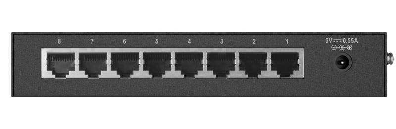 Коммутатор D-Link Неуправляемый коммутатор, 8x100Base-TX, корпус металл