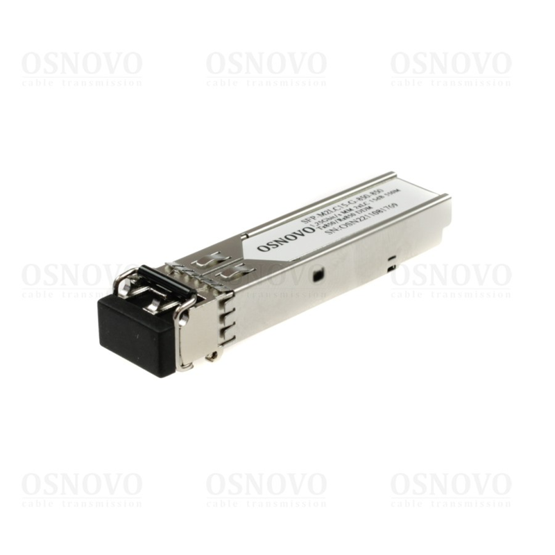 Oптический SFP модуль OSNOVO SFP-M2LC15-G-850-850 Оптический SFP Модуль. Два волокна Multi Mode. Ско