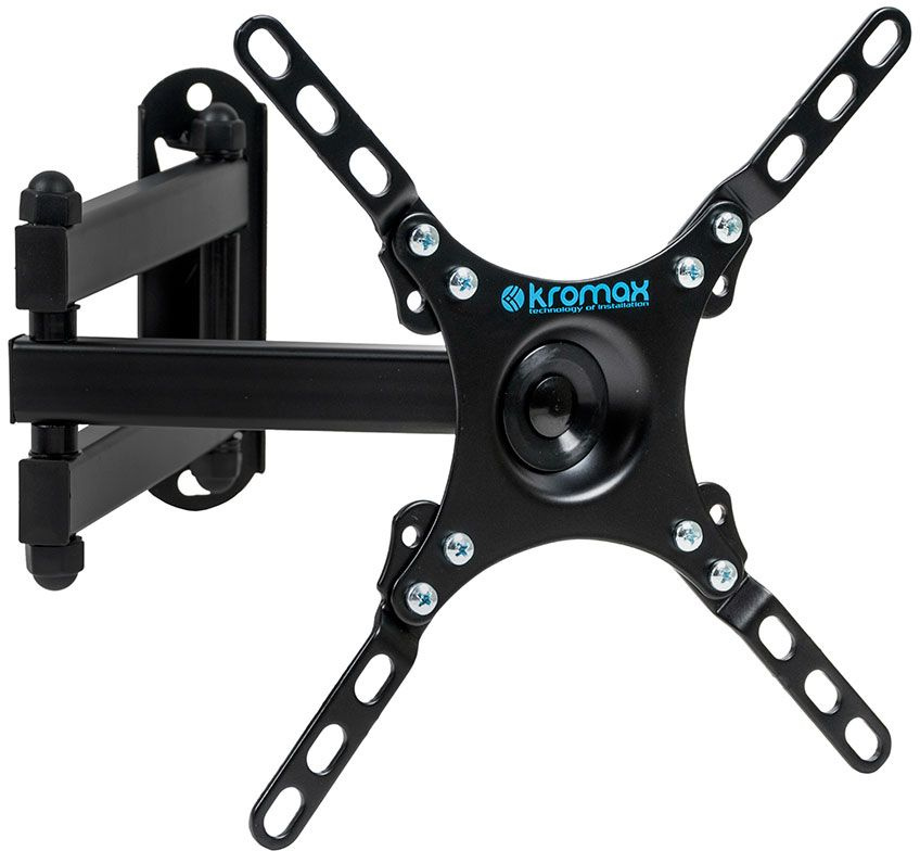 Кронштейн для телевизора Kromax DIX-13 черный 15"-42" макс.20кг настенный поворотно-выдвижной и накл
