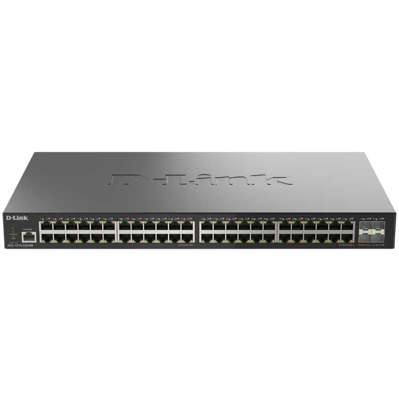 Коммутатор D-Link DGS-1210-52X/ME/C1A 48x1Гбит/с 4SFP+ управляемый