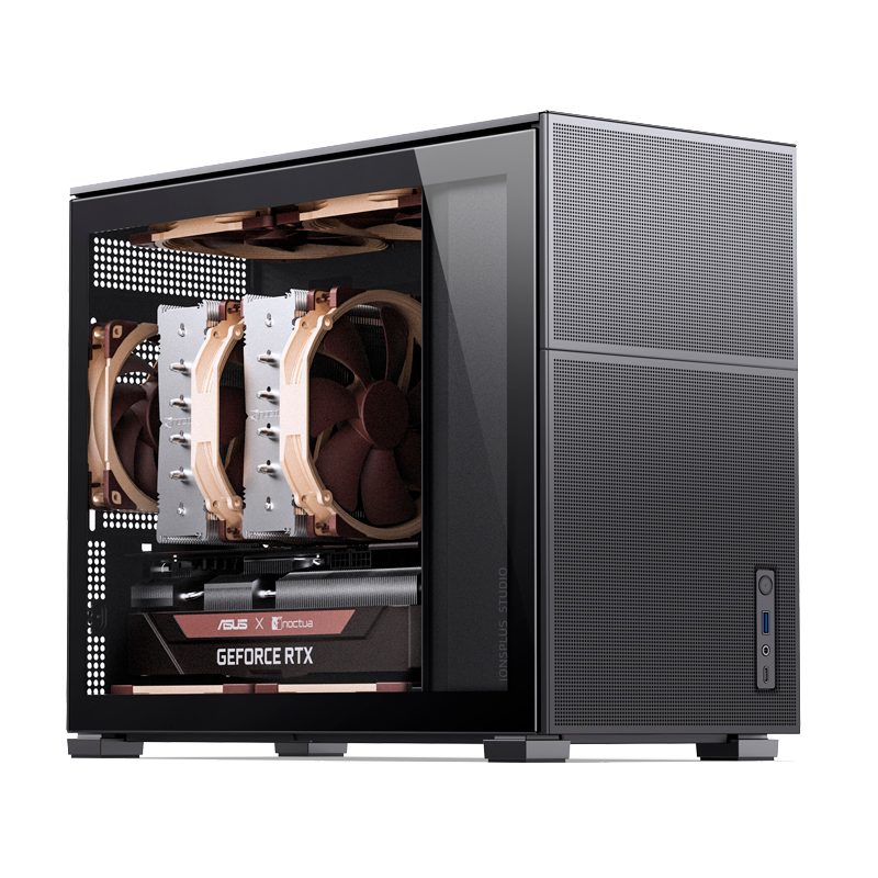 Корпус JONSBO D31 MESH, Mini-Tower, TG, no fan, 1xUSB-A 3.2 + 1xUSB-C 3.2, mATX, mDTX, mITX Black