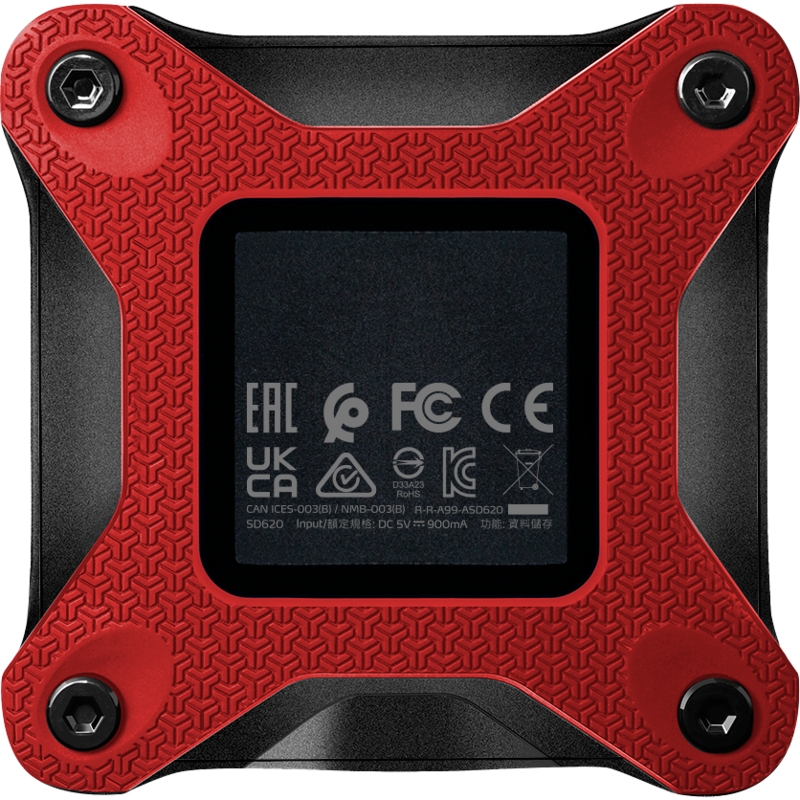 Накопитель SSD A-Data USB3.1 512GB SD620-512GCRD SD620 2.5" красный