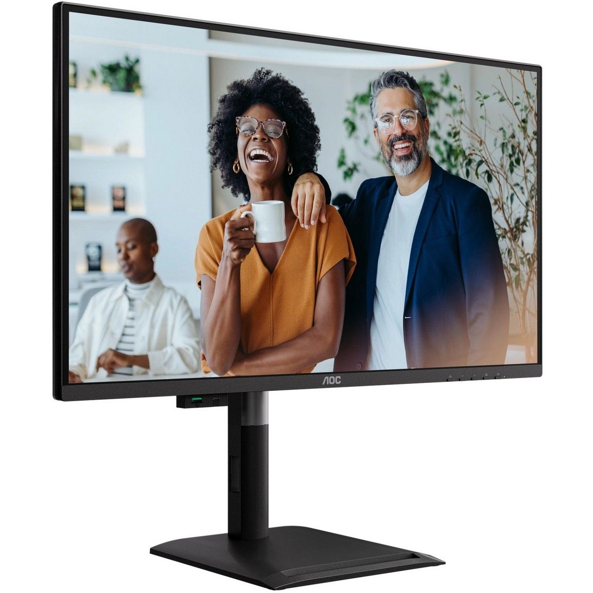 Монитор 27" AOC 2560x1440 WLED 16:9 IPS 350cd, 1500:1, 50M:1, 4ms, 178°/178°, HDMI, DP, USB hub: 4*U