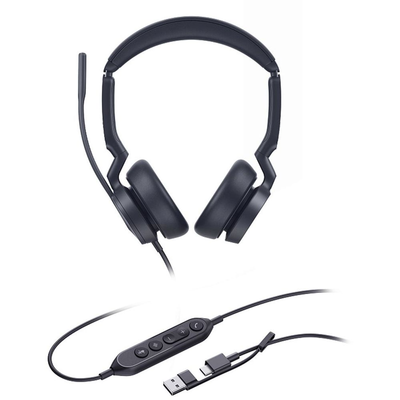 Гарнитура проводная Yealink UH46 Dual UC USB-C/A черный