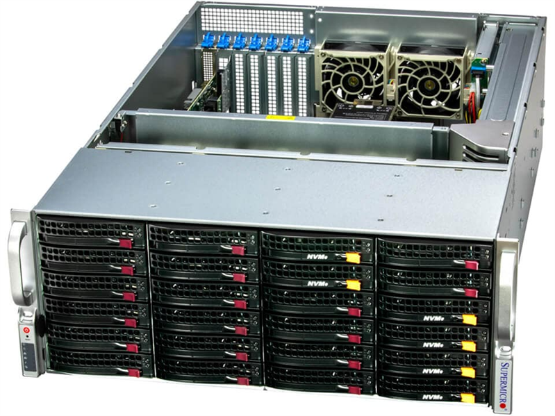 Серверная платформа Supermicro SuperStorage 4U Server 641E-E1CR24H no CPU(2) 5th/4th Gen(MCC carrier